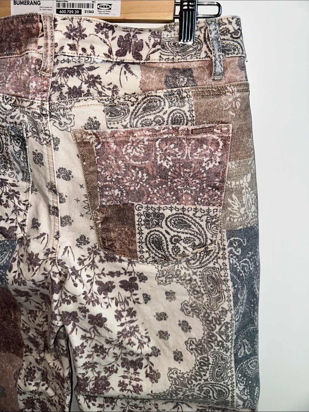NWOT Risen High Rise Wide Leg Ankle Pants in Earth Block Print - Size 11/30 - Picture 12 of 16